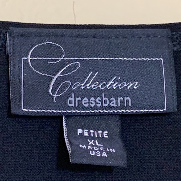 Collection Dress Barn | Beaded Sequin Black Sleeveless Pointed Scalloped Top XLP - Picture 7 of 17